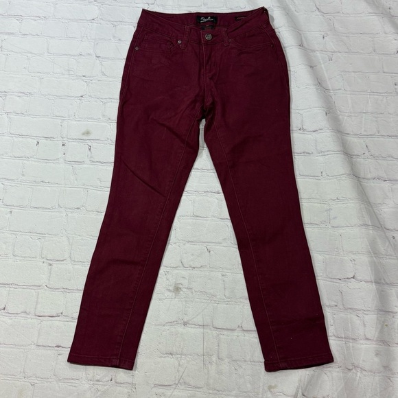 Earl Jeans Denim - EARL JEANS “skinny ankle” fit Women’s  Burgundy Skinny Jeans size 2 GUC